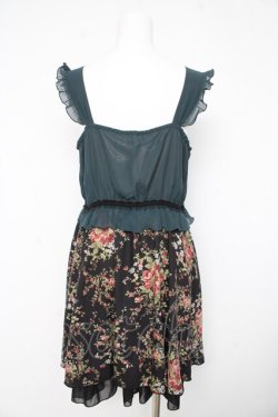 画像2: axes femme / 花柄切替ワンピース M 黒 Y-26-02-23-151-AX-OP-SZ-ZY