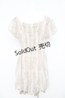 画像2: axes femme / タッセルローズストライプワンピース  生成り Y-26-02-23-157-AX-OP-SZ-ZY