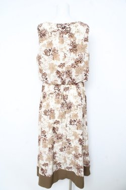 画像2: axes femme / 裾配色ブラウジングワンピース  オフシロ×ベージュ Y-26-02-23-159-AX-OP-IG-ZY