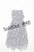 axes femme / ＪＱ花柄ビスチェ風ワンピース M ネイビー Y-26-02-23-161-AX-OP-IG-ZY