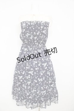 画像2: axes femme / ＪＱ花柄ビスチェ風ワンピース M ネイビー Y-26-02-23-161-AX-OP-IG-ZY