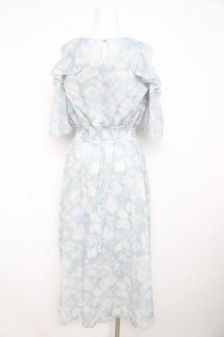 画像2: axes femme / 肩あきボタニカルフラワーワンピース  ライトグレー Y-26-02-23-165-AX-OP-IG-ZY