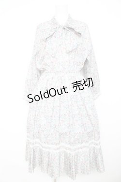 画像1: axes femme / 小花柄ボータイワンピース F ミント Y-26-02-23-172-AX-OP-SZ-ZI