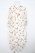 axes femme / 細プリーツ花柄ワンピース M キナリ Y-26-02-23-173-AX-OP-SZ-ZY