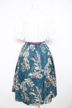 画像2: axes femme / 燦爛柄ワンピース  グリーン Y-26-02-23-176-AX-OP-SZ-ZY