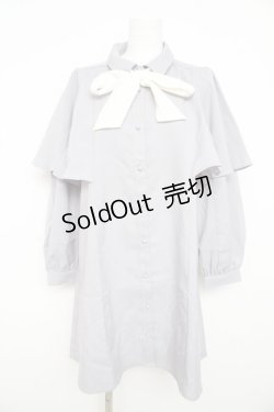 画像1: axes femme / ケープデザインワンピース  ラベンダー Y-26-02-23-177-AX-OP-IG-ZI