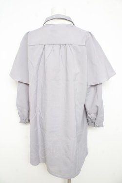 画像2: axes femme / ケープデザインワンピース  ラベンダー Y-26-02-23-177-AX-OP-IG-ZY