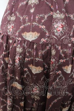 画像3: axes femme / レーヌローズ柄ワンピース M 茶 Y-26-02-23-179-AX-OP-SZ-ZY