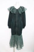 axes femme POETIQUE / シアーフリルマーメイドワンピース  グリーン Y-26-02-23-180-AX-OP-SZ-ZY