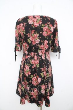 画像2: axes femme / ベロアリボンスカラップワンピース M 黒 Y-26-02-23-183-AX-OP-SZ-ZY