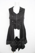 axes femme POETIQUE / 燕尾デザインロングベスト  黒 Y-26-02-23-184-AX-JA-SZ-ZY