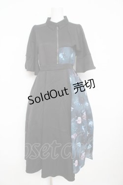 画像1: axes femme POETIQUE / ランブルフィッシュワンピース  黒 Y-26-02-23-185-AX-OP-SZ-ZY