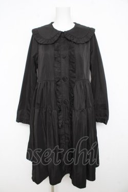 画像1: axes femme kawaii / ティアードトレンチコート  黒 Y-26-02-23-186-AX-CO-SZ-ZY