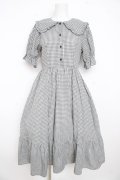 m petit by misako / AM*ギンガムCHKワンピース M 中灰 Y-26-02-23-189-LO-OP-SZ-ZY