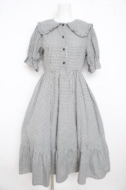 画像1: m petit by misako / AM*ギンガムCHKワンピース M 中灰 Y-26-02-23-189-LO-OP-SZ-ZY