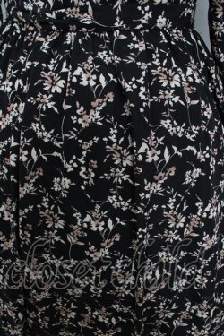 画像3: an another angelus / レース衿カシュクール花柄ワンピース  黒 Y-26-02-23-194-CA-OP-SZ-ZY