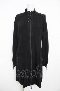 画像1: Ozz Croce / ハイネックリブパーカー  黒 Y-26-02-23-197-OO-TO-SZ-ZY