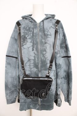 画像1: Desoro Works / conte Uneven Dye with Angel Print Hoodie  ブルーグレー Y-26-02-23-199-GO-TO-SZ-ZY