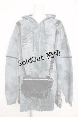 画像1: Desoro Works / conte Uneven Dye with Angel Print Hoodie  ブルーグレー Y-26-02-23-199-GO-TO-SZ-ZY