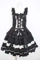 BABY, THE STARS SHINE BRIGHT / Rose Princessジャンパースカート  黒×白レース Y-26-02-23-201-BA-OP-SZ-ZY