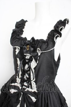 画像3: BABY, THE STARS SHINE BRIGHT / Rose Princessジャンパースカート  黒×白レース Y-26-02-23-201-BA-OP-SZ-ZY