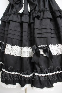 画像4: BABY, THE STARS SHINE BRIGHT / Rose Princessジャンパースカート  黒×白レース Y-26-02-23-201-BA-OP-SZ-ZY