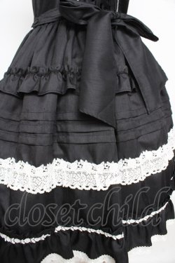 画像6: BABY, THE STARS SHINE BRIGHT / Rose Princessジャンパースカート  黒×白レース Y-26-02-23-201-BA-OP-SZ-ZY