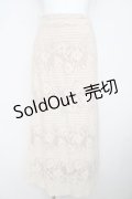 axes femme / レース重ねロングスカート M キナリ Y-26-02-23-207-AX-SK-SZ-ZI