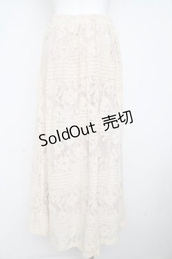画像2: axes femme / レース重ねロングスカート M キナリ Y-26-02-23-207-AX-SK-SZ-ZI