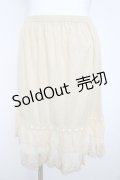 axes femme / はしごレース使いペチスカート M 生成り Y-26-02-23-208-AX-SK-SZ-ZY