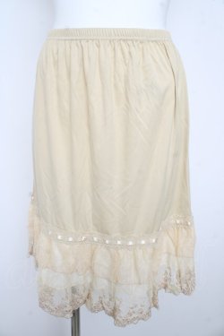 画像1: axes femme / はしごレース使いペチスカート M 生成り Y-26-02-23-208-AX-SK-SZ-ZY