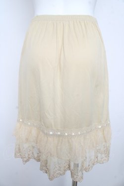 画像2: axes femme / はしごレース使いペチスカート M 生成り Y-26-02-23-208-AX-SK-SZ-ZY