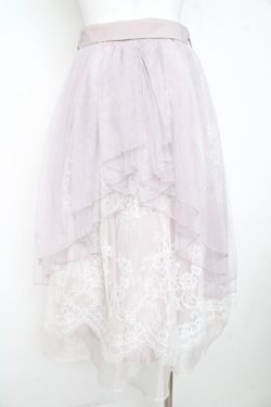 画像2: axes femme POETIQUE / バックフリルチュールスカート  ラベンダー Y-26-02-23-212-AX-SK-SZ-ZY