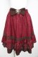 画像1: axes femme kawaii / ユニコーンリボンベルトゴブラン風スカート  ワイン Y-26-02-23-213-AX-SK-SZ-ZY (1)