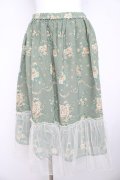 axes femme / チュール配色ブーケスカート M グリーン Y-26-02-23-214-AX-SK-SZ-ZY