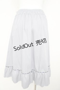 画像2: axes femme POETIQUE / パンジー刺繍ラッフルスカート  サックス Y-26-02-23-216-AX-SK-SZ-ZY