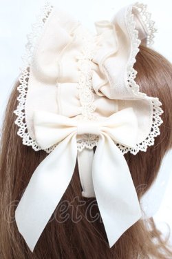 画像5: axes femme kawaii / ドットチュールフリルカチューシャ  生成り Y-26-02-23-020-AX-AC-SZ-ZY