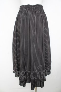 画像2: axes femme / アシメ×フレアミディスカート F 黒 Y-26-02-23-222-AX-SK-SZ-ZY