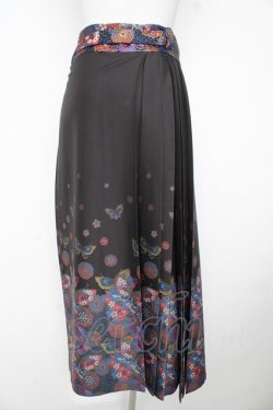 画像2: rezen / 花魁×蝶巻スカート  瑠璃色 Y-26-02-23-227-LO-SK-SZ-ZY