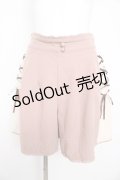 axes femme / 編み上げショートパンツ  ピンク Y-26-02-23-228-AX-PA-SZ-ZY
