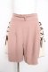 画像1: axes femme / 編み上げショートパンツ  ピンク Y-26-02-23-228-AX-PA-SZ-ZY (1)