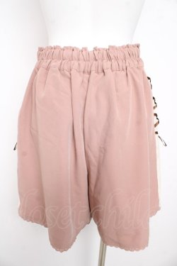 画像2: axes femme / 編み上げショートパンツ  ピンク Y-26-02-23-228-AX-PA-SZ-ZY