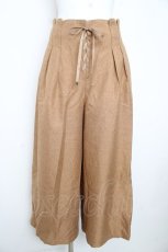 画像1: axes femme / サス付編上ハイウエストパンツ M ブラウン（公式色展開イエロー） Y-26-02-23-231-AX-PA-IG-ZI (1)
