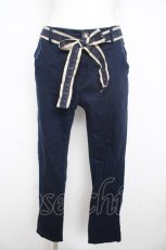 画像1: axes femme / 裾ロールアップストレッチパンツ  ネイビー Y-26-02-23-232-AX-PA-SZ-ZI (1)