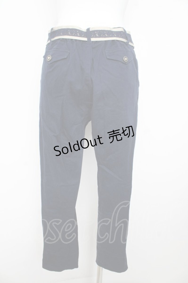 画像2: axes femme / 裾ロールアップストレッチパンツ  ネイビー Y-26-02-23-232-AX-PA-SZ-ZI (2)