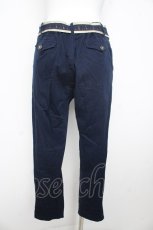 画像2: axes femme / 裾ロールアップストレッチパンツ  ネイビー Y-26-02-23-232-AX-PA-SZ-ZI (2)