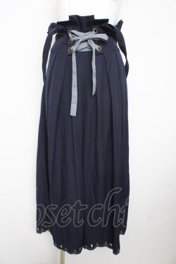 画像1: axes femme POETIQUE / トランプ刺繍サス付パンツ  ネイビー Y-26-02-23-233-AX-PA-SZ-ZY