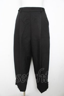 画像1: axes femme / 裾デザインストレートパンツ M 黒 Y-26-02-23-237-AX-PA-SZ-ZY