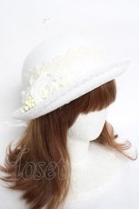 画像1: PrivateSquare. / SP.クラシックボーラーハット  ホワイト Y-26-02-23-026-LO-AC-SZ-ZTK048 (1)