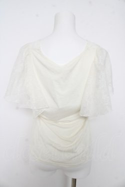 画像2: axes femme / レースラッフルトップス  生成り Y-26-02-27-005-AX-TO-SZ-ZY